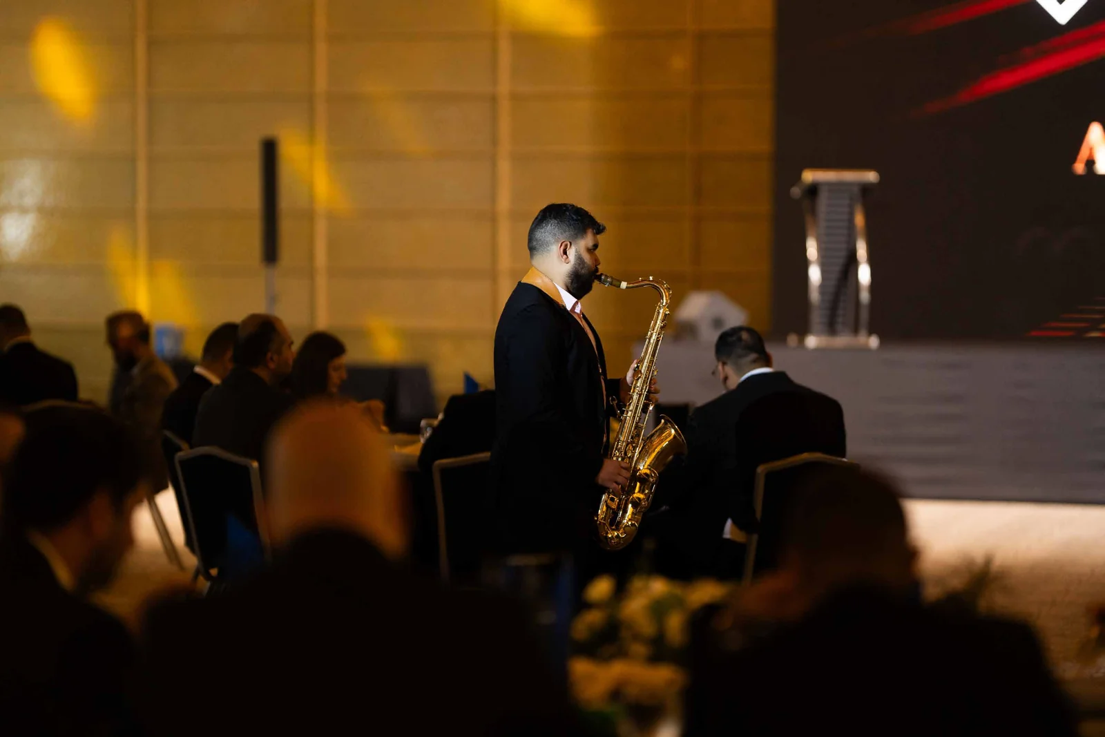 The moment on stage