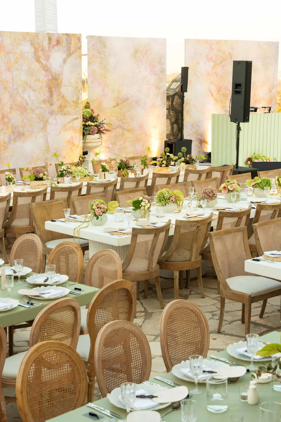 Long table at an event